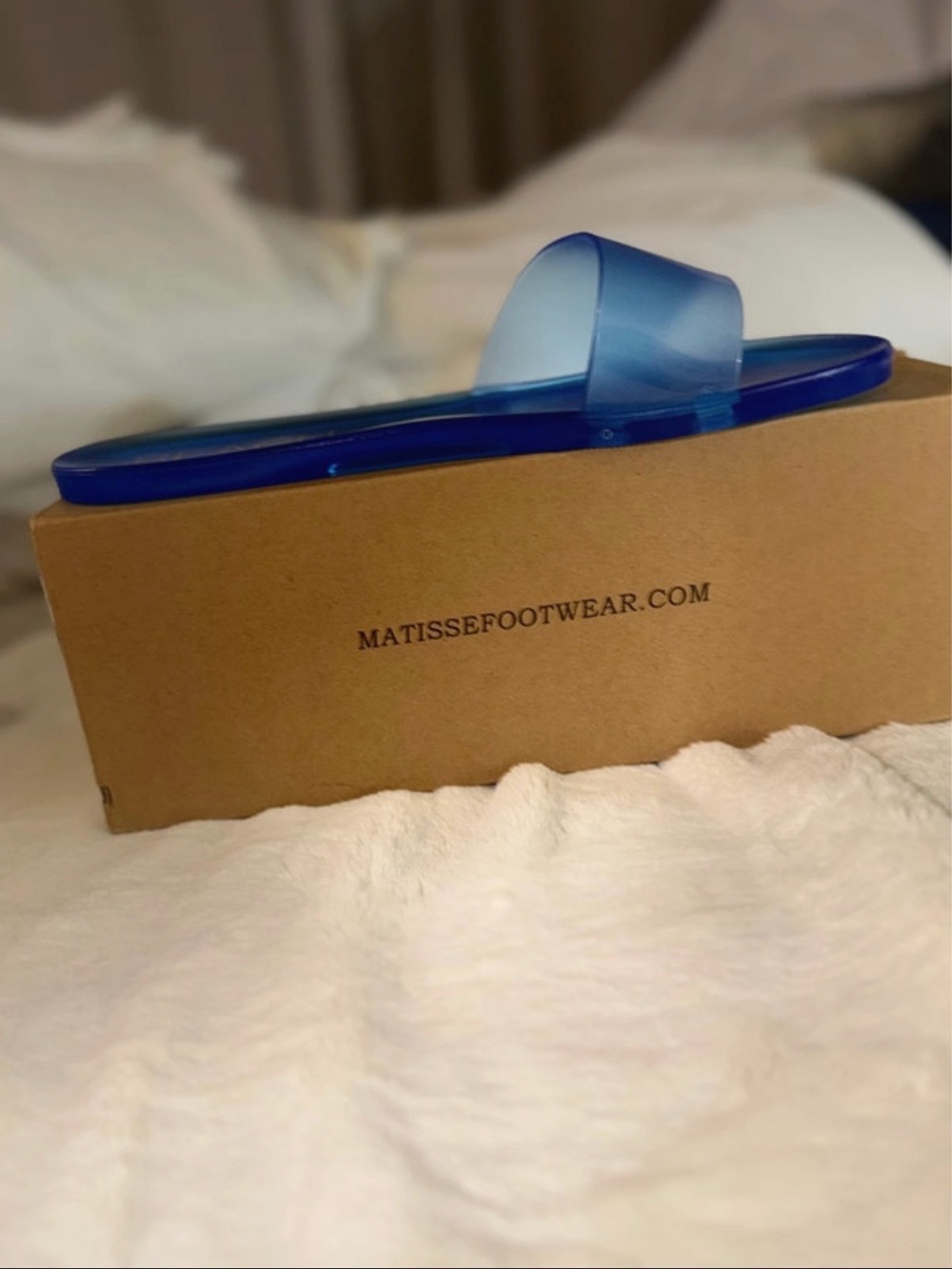 Beach by Matisse Blue Jelly Slide Sandal - Picture 3 of 4
